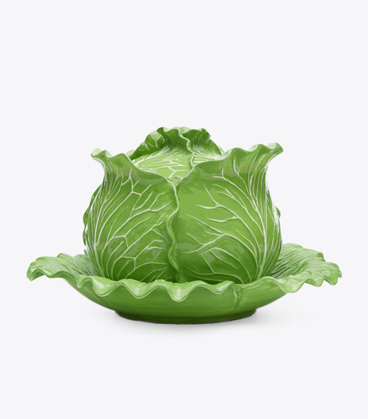 Tory Burch Lettuce Ware Covered Tureen - Green