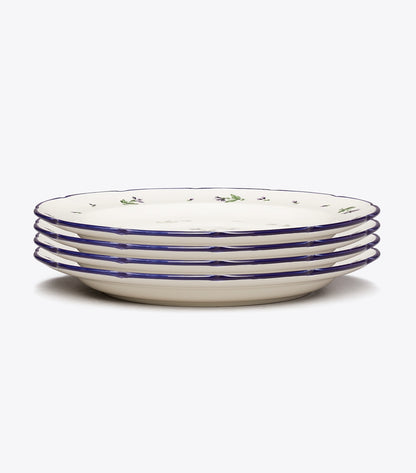 Tory Burch Jolie Fleur Salad Plate, Set of 4 - New Ivory