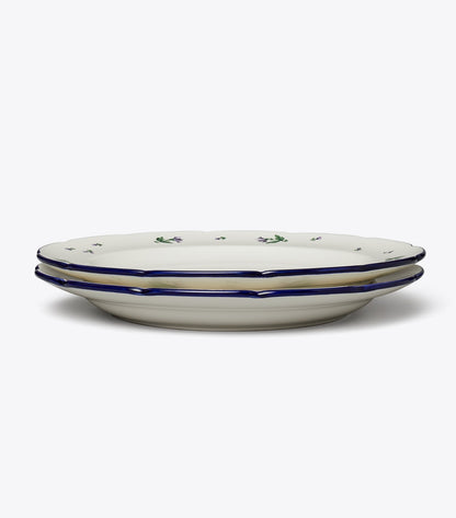 Tory Burch Jolie Fleur Dinner Plate, Set Of 2 - New Ivory