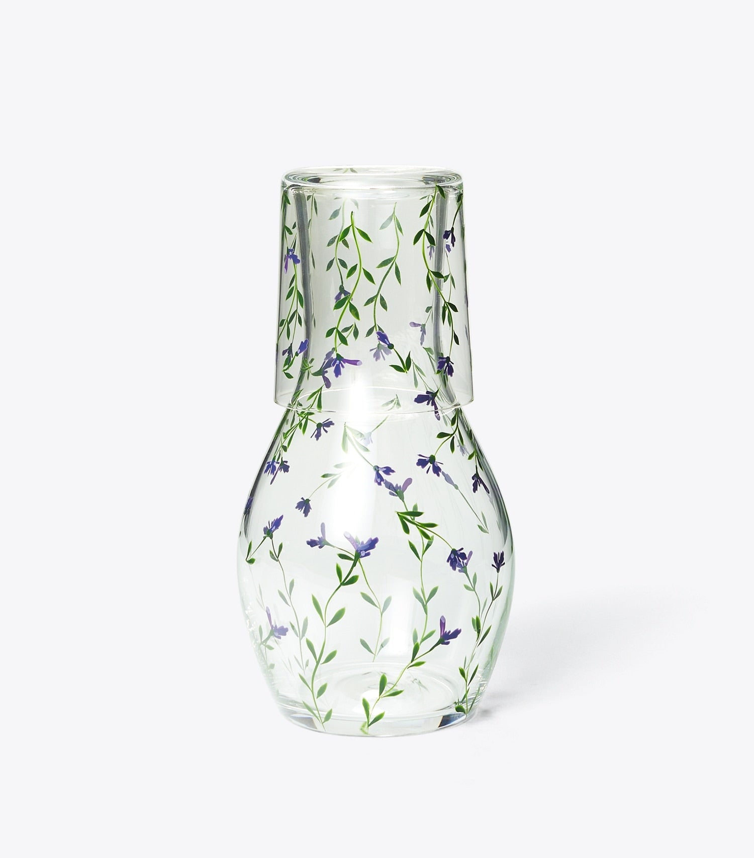 Tory Burch Jolie Fleur Carafe and Cup Set - Purple Multi