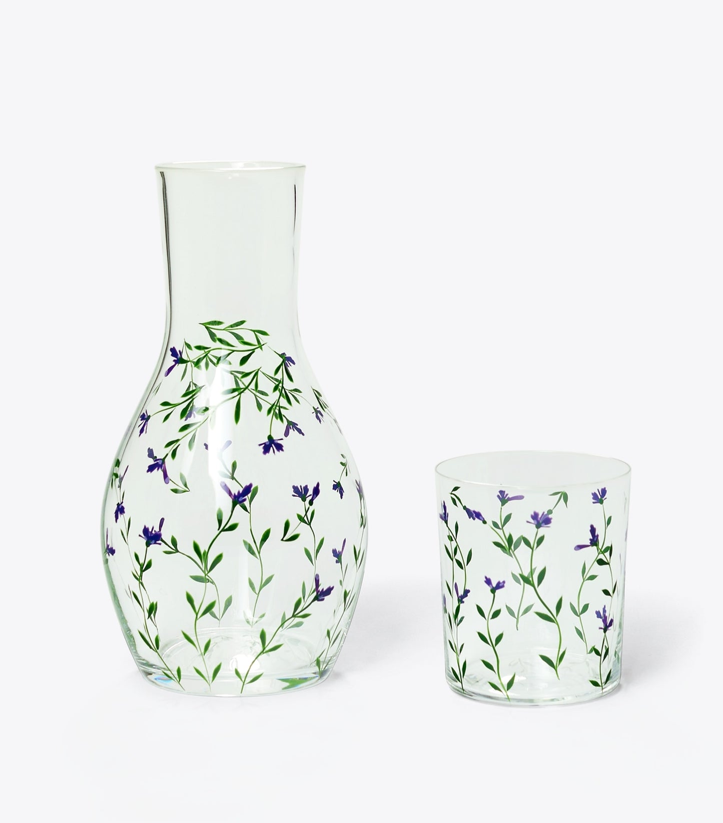 Tory Burch Jolie Fleur Carafe and Cup Set - Purple Multi
