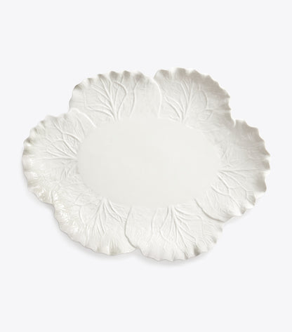 Tory Burch Lettuce Ware Oval Serving Platter - White