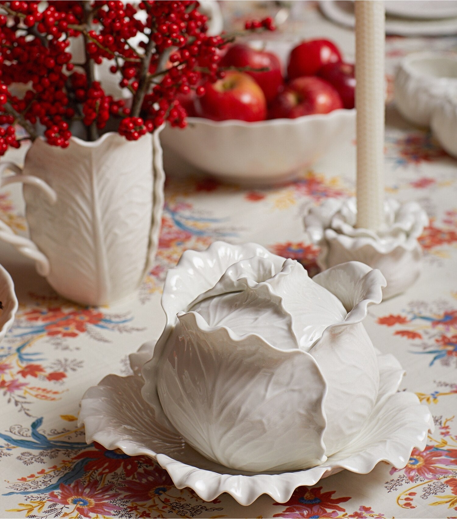 Tory Burch Lettuce Ware Round Serving Platter - White