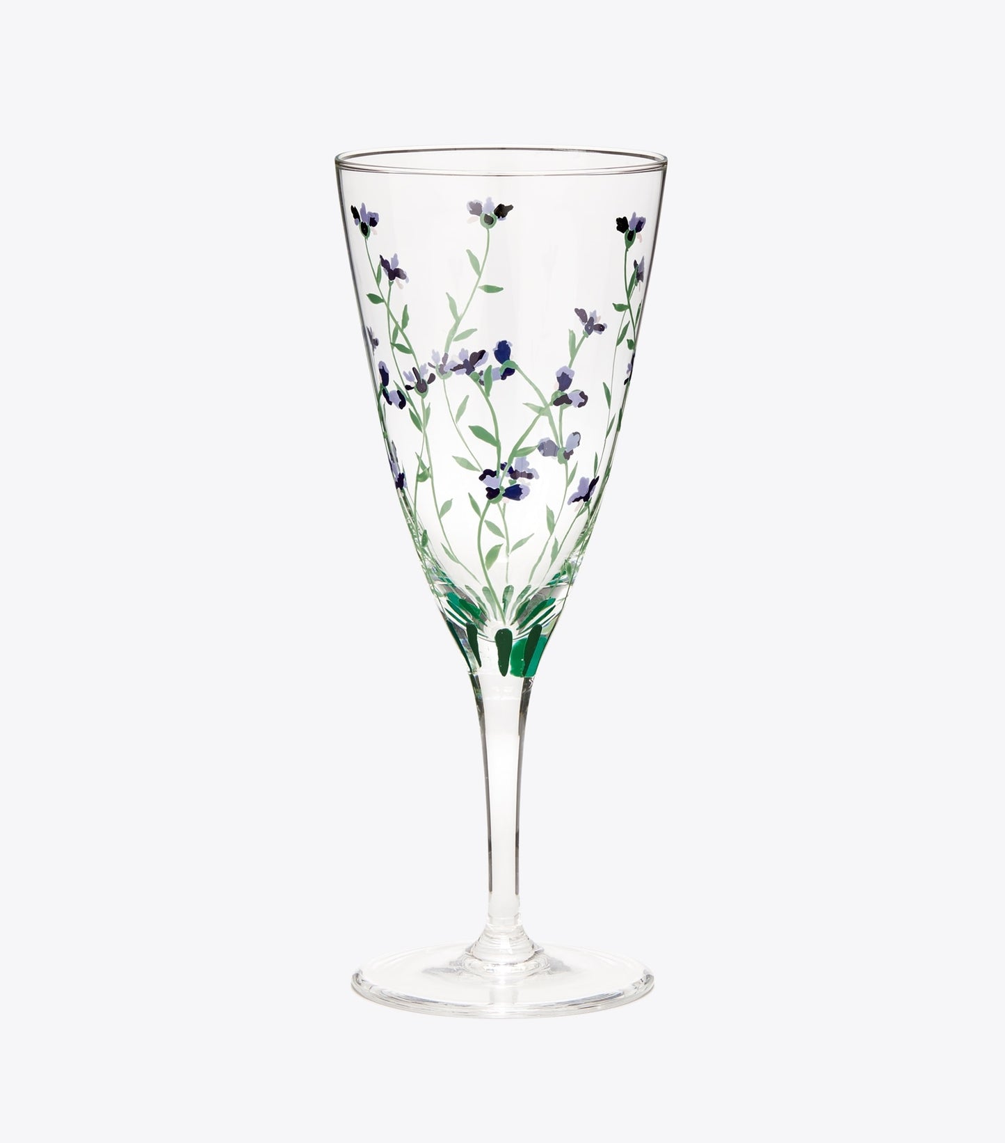Tory Burch Jolie Fleur Champagne Glass, Set of 2 - Clear / Multi