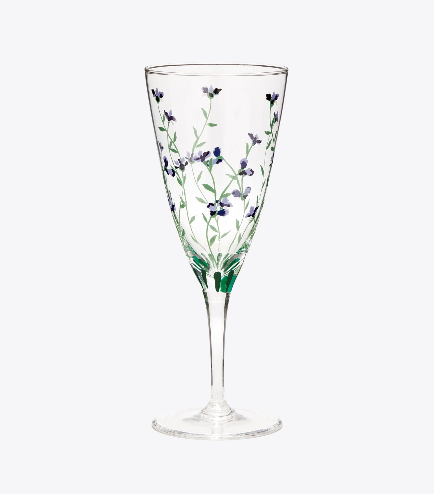 Tory Burch Jolie Fleur Champagne Glass, Set of 2 - Clear / Multi