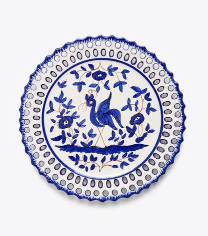 Tory Burch Oiseau Salad Plate, Set Of 4 - White/Blue
