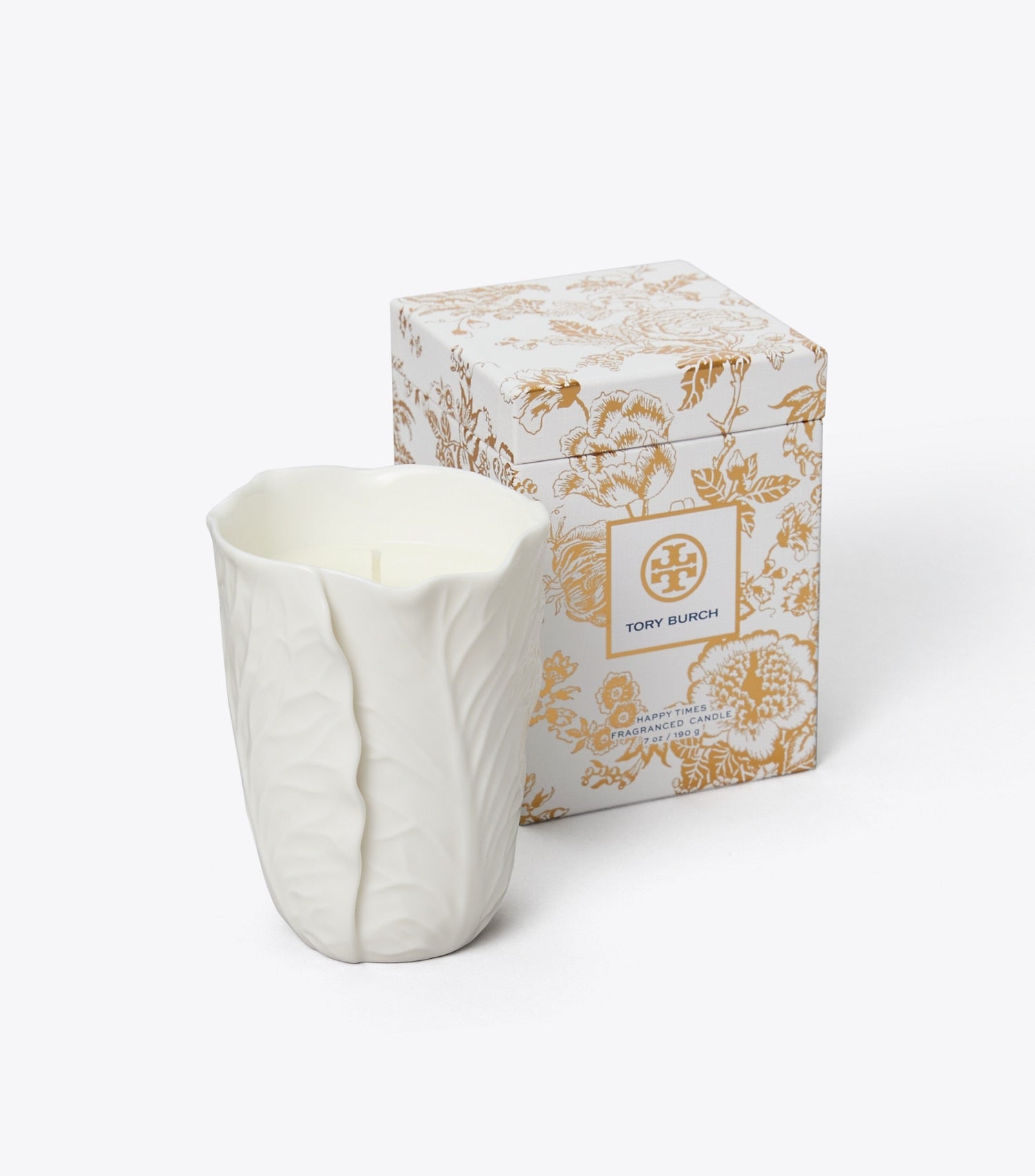 Tory Burch Lettuce Ware Candle - White / White