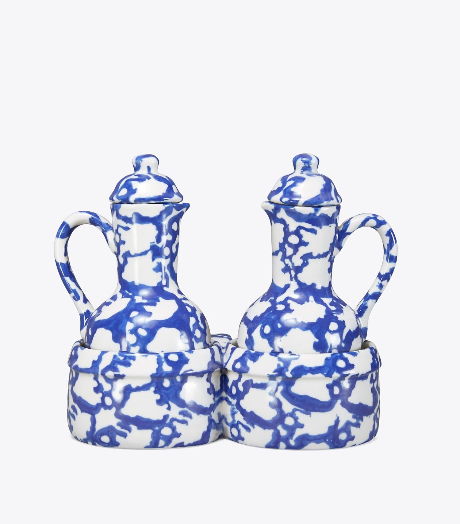 Tory Burch Spongeware Oil & Vinegar Set - Smoke