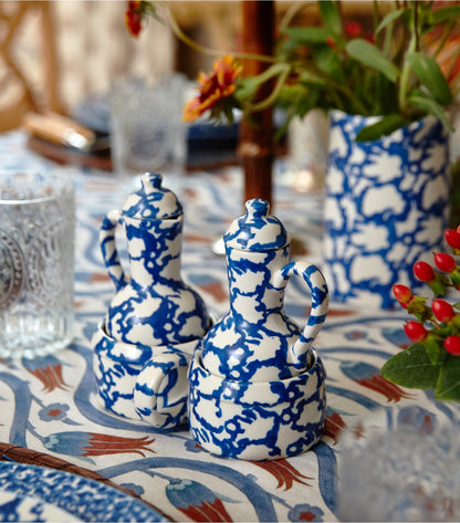 Tory Burch Spongeware Oil & Vinegar Set - Smoke