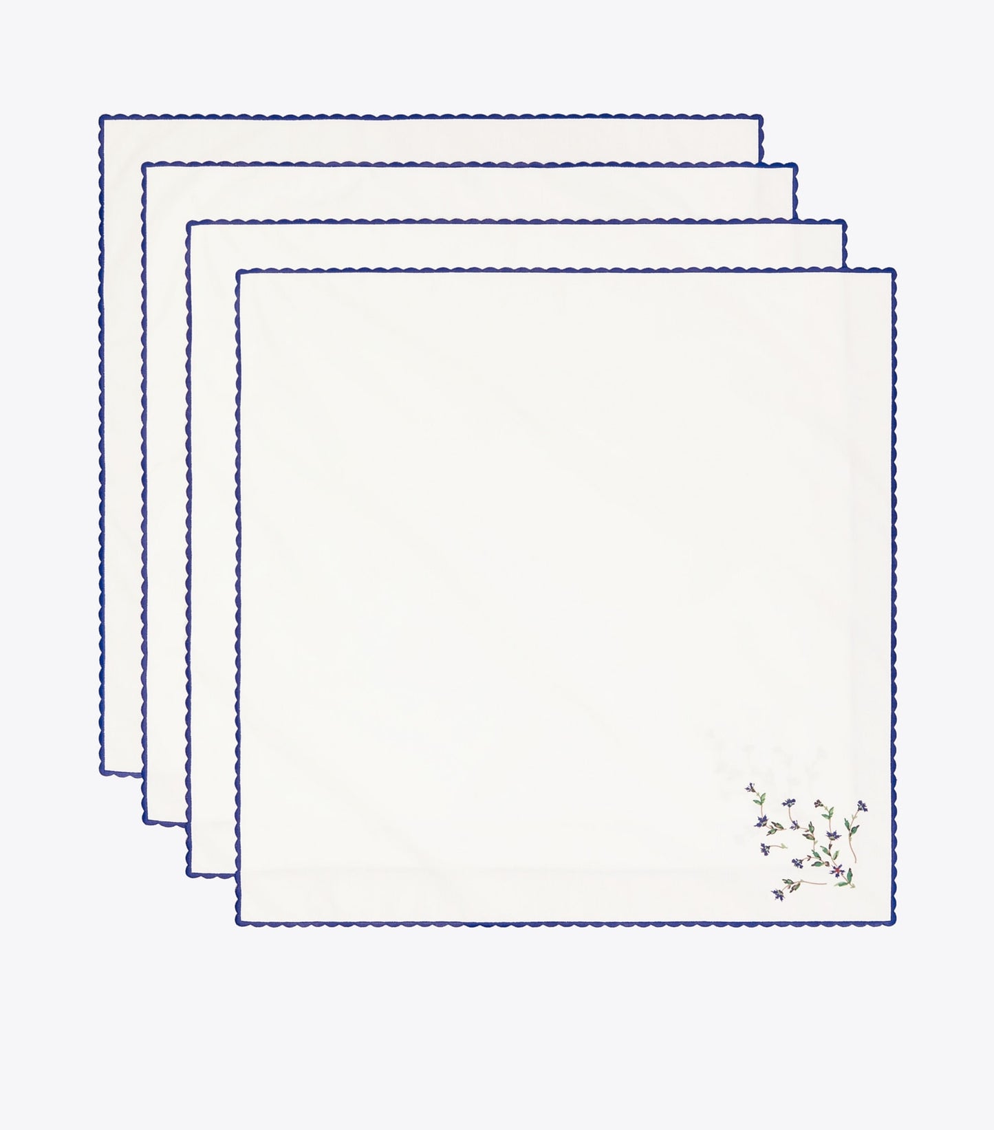 Tory Burch Jolie Fleur Embroidered Napkin, Set of 4 - New Ivory