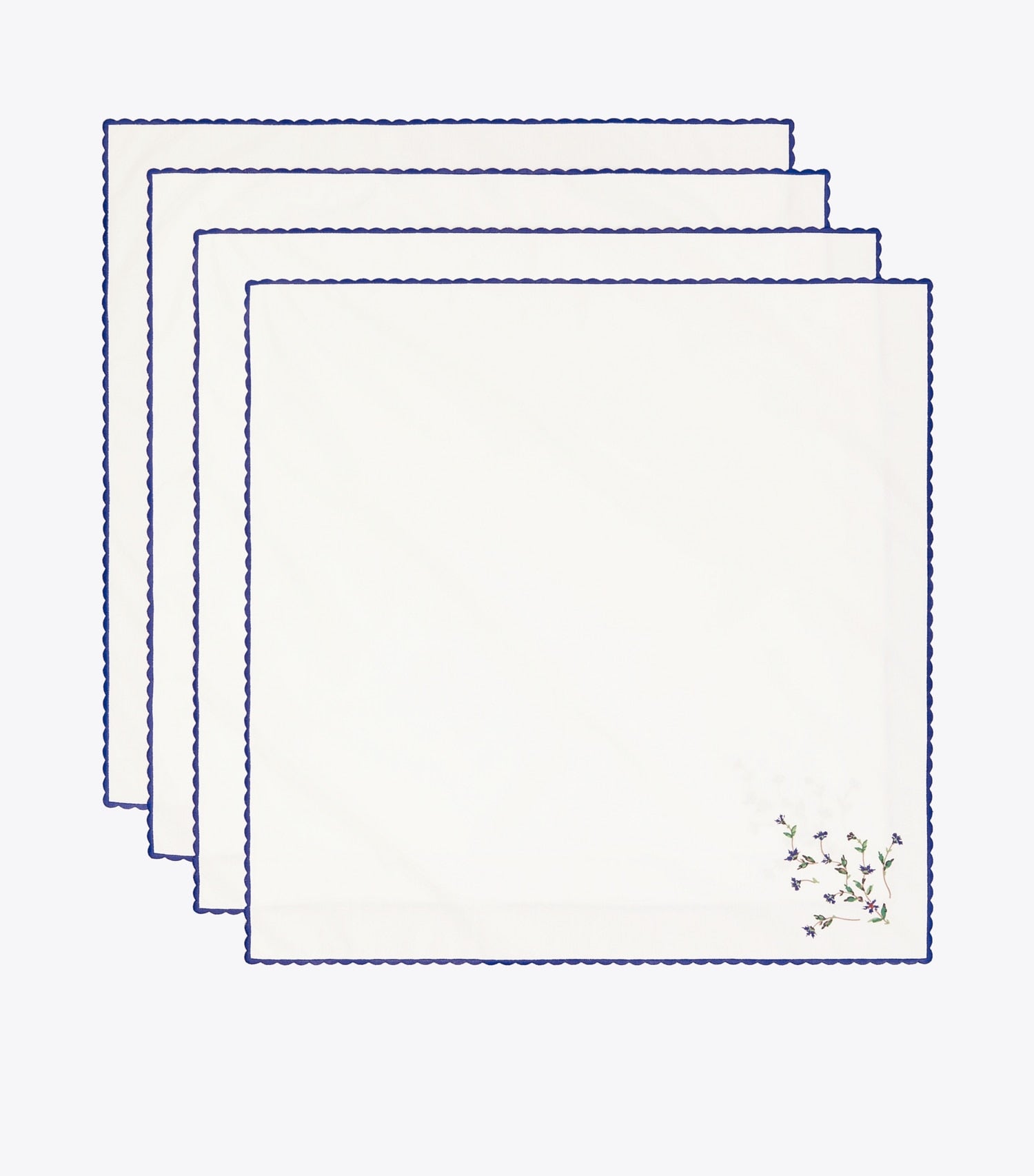 Tory Burch Jolie Fleur Embroidered Napkin, Set of 4 - New Ivory
