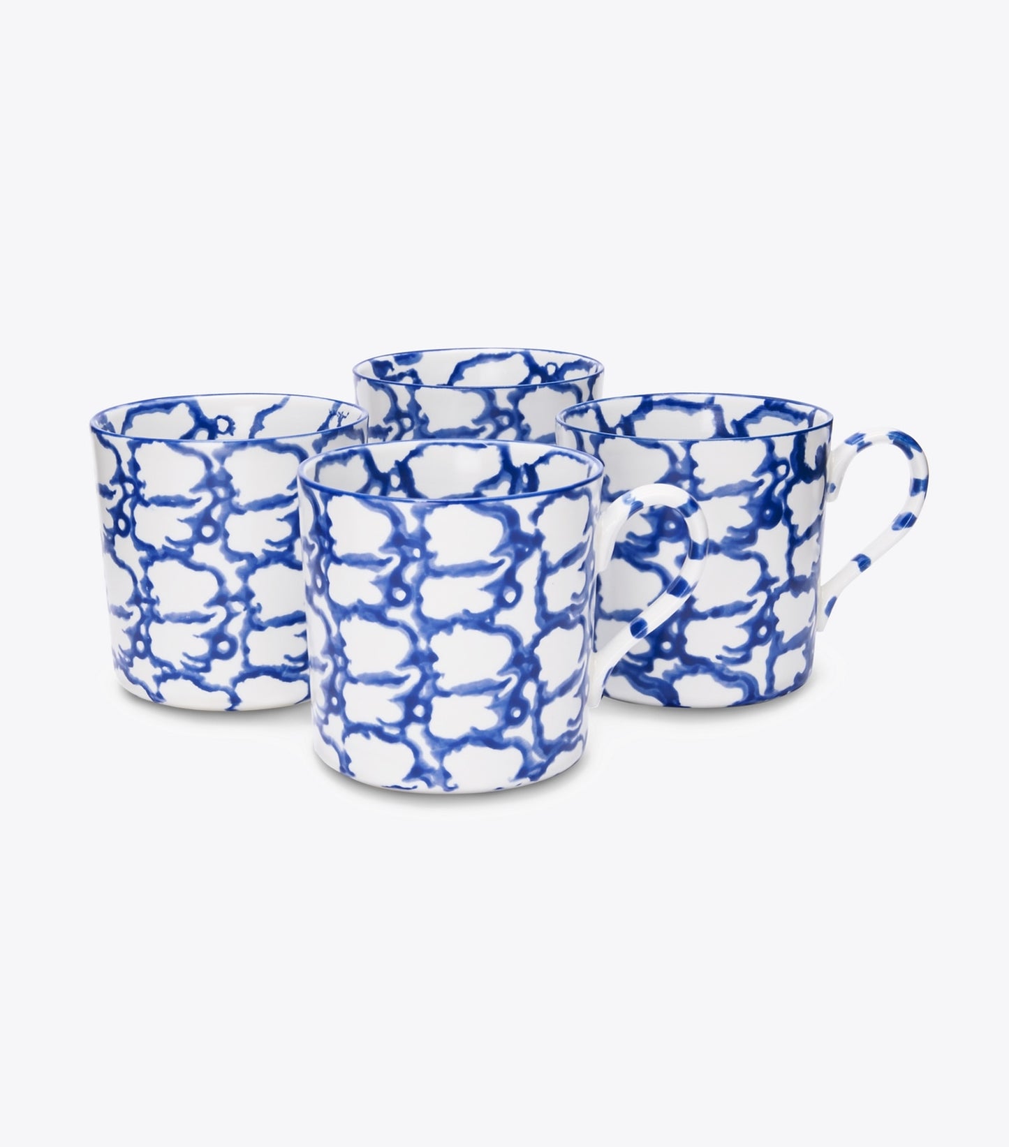 Tory Burch Spongeware Mug, Set of 4 - Smoke Ring