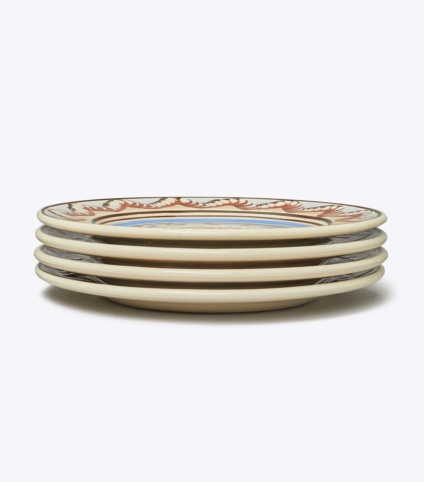 Tory Burch Mochaware Salad Plate, Set of 4 - Brown / Blue