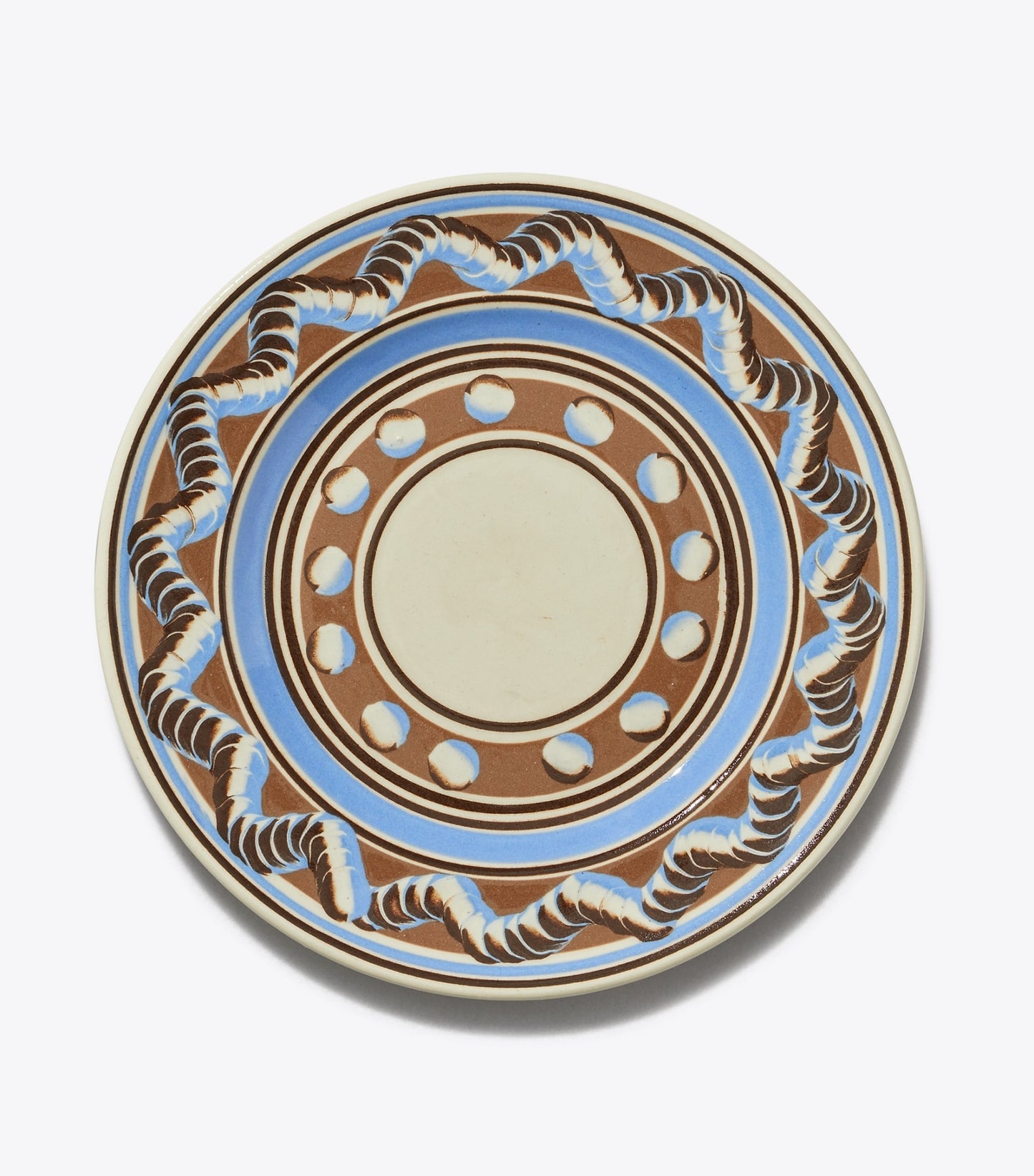 Tory Burch Mochaware Salad Plate, Set of 4 - Brown / Blue