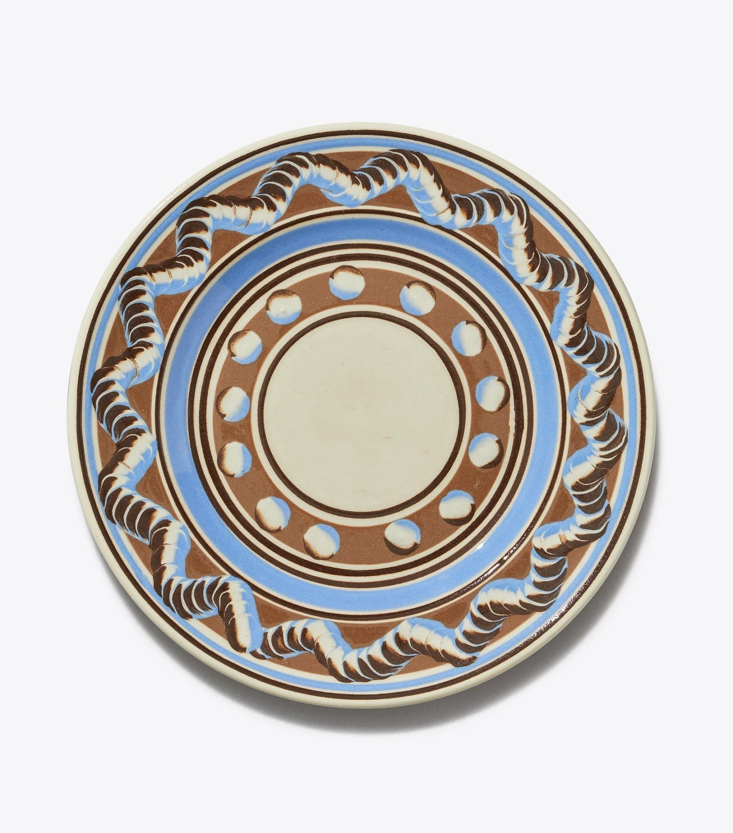 Tory Burch Mochaware Salad Plate, Set of 4 - Brown / Blue