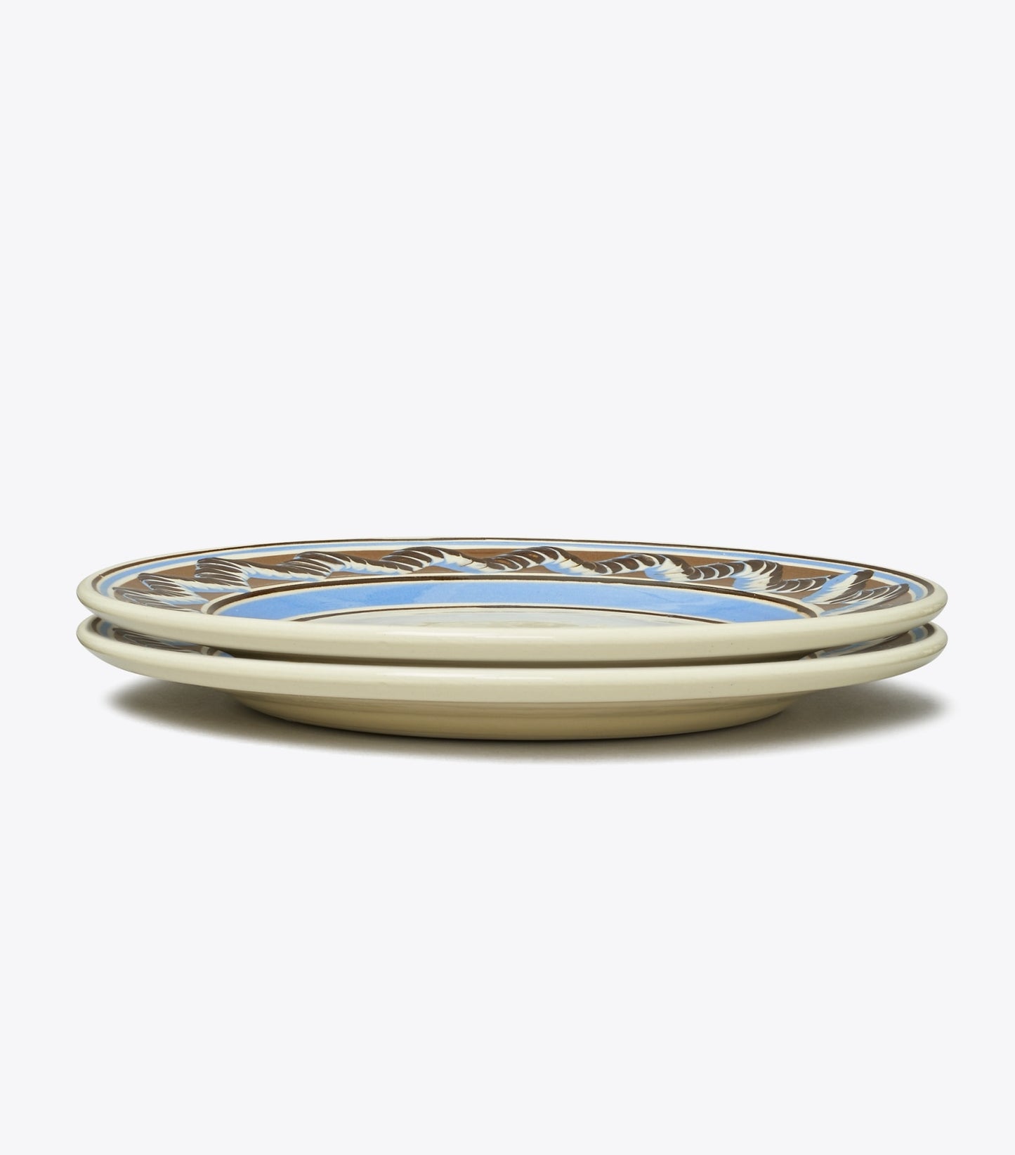 Tory Burch Mochaware Dinner Plate, Set of 2 - Brown / Blue