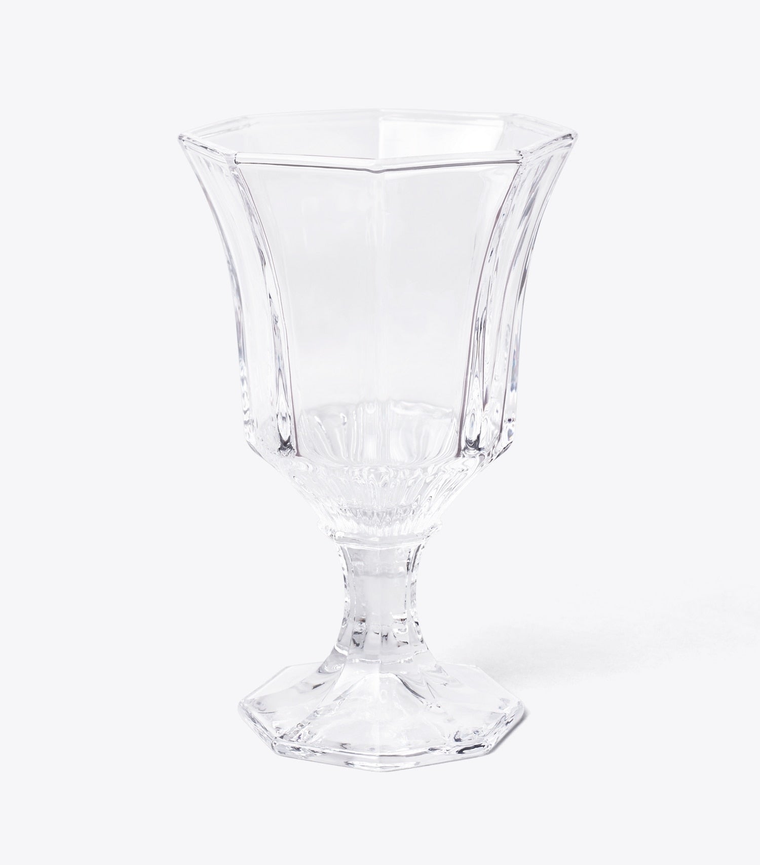 Tory Burch Pressed-Glass Wine Glass, Set of 4 - Clear