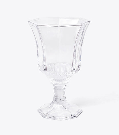 Tory Burch Pressed-Glass Wine Glass, Set of 4 - Clear