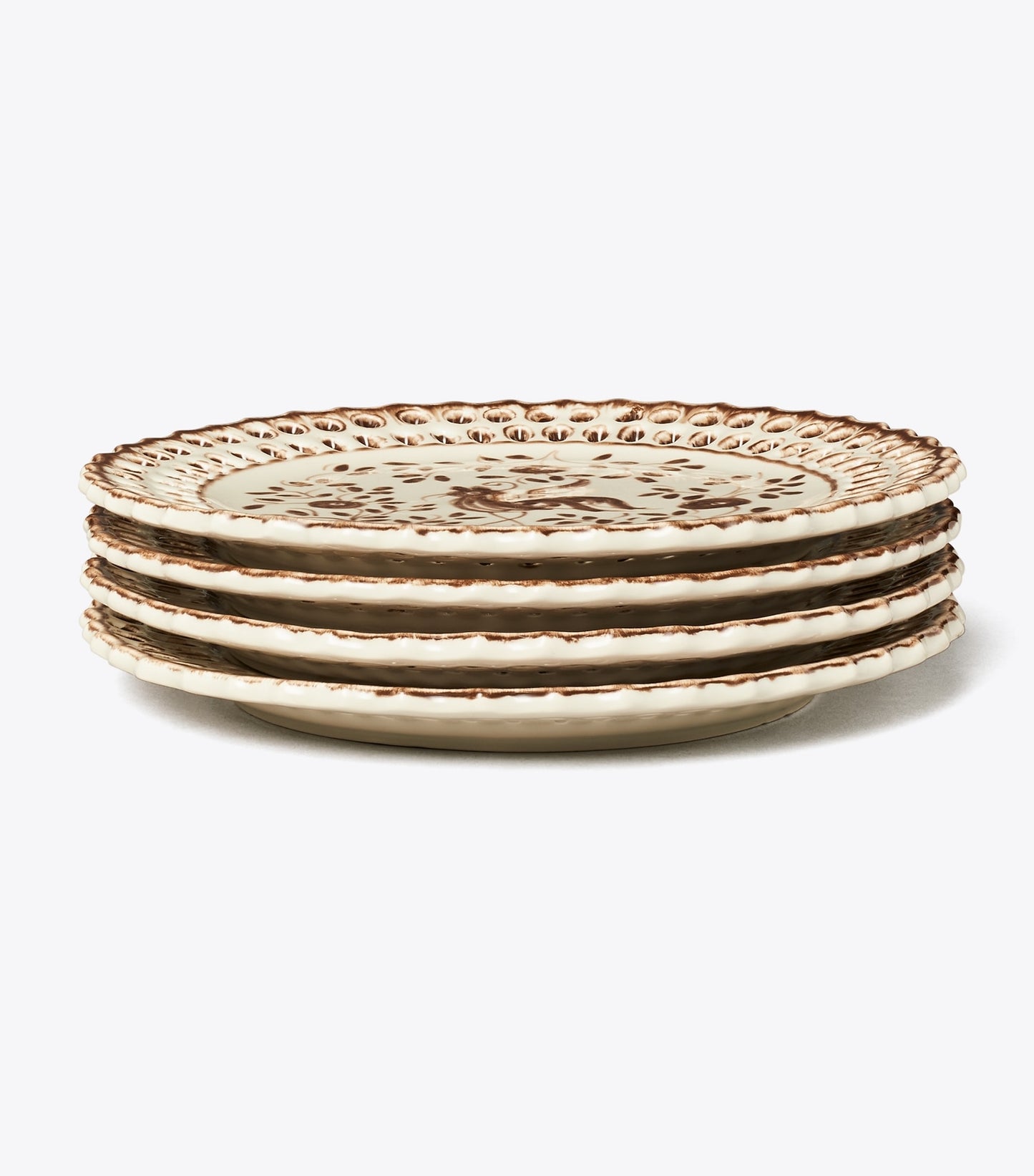 Tory Burch Oiseau Salad Plate, Set Of 4 - Brown