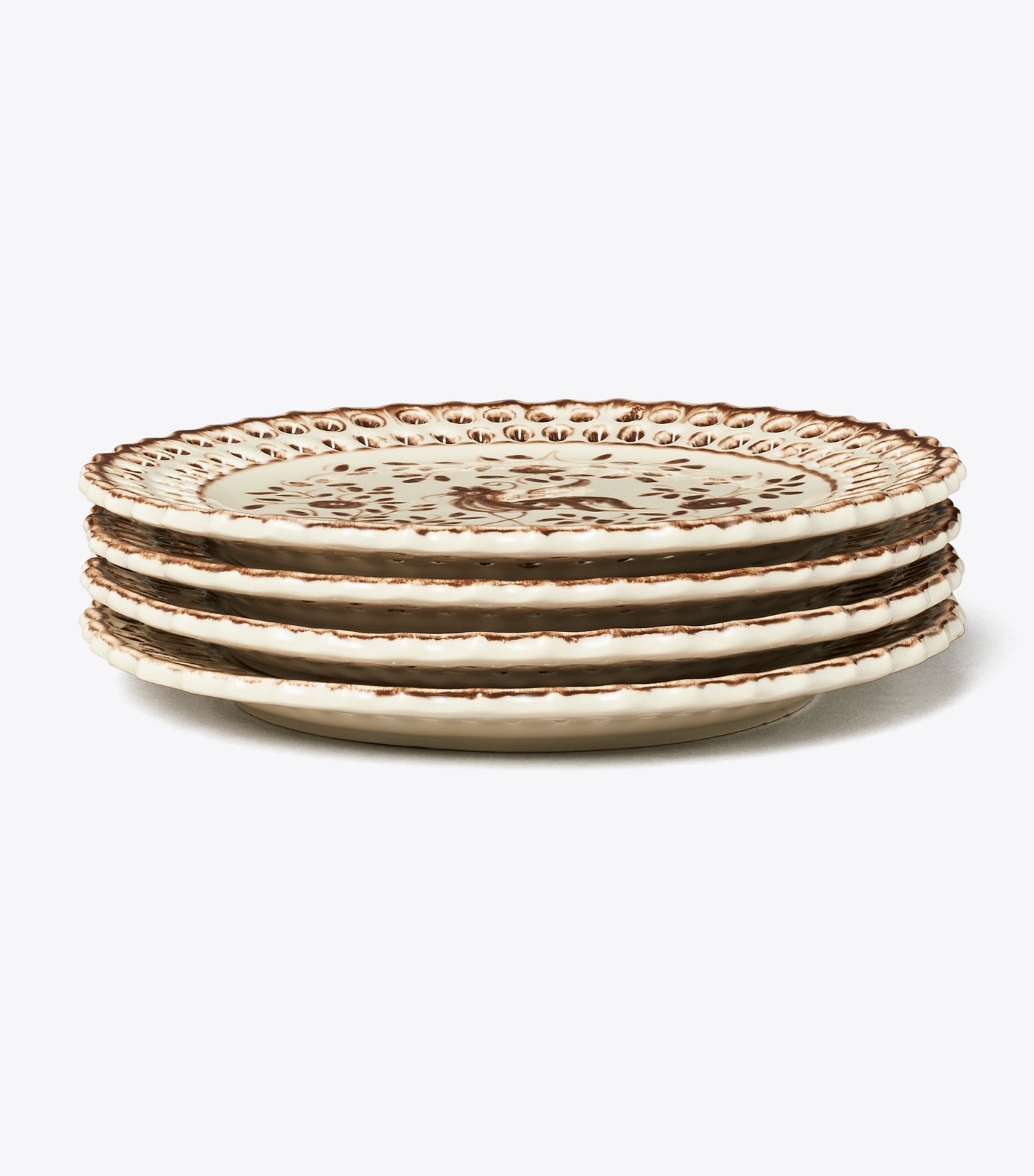 Tory Burch Oiseau Salad Plate, Set Of 4 - Brown