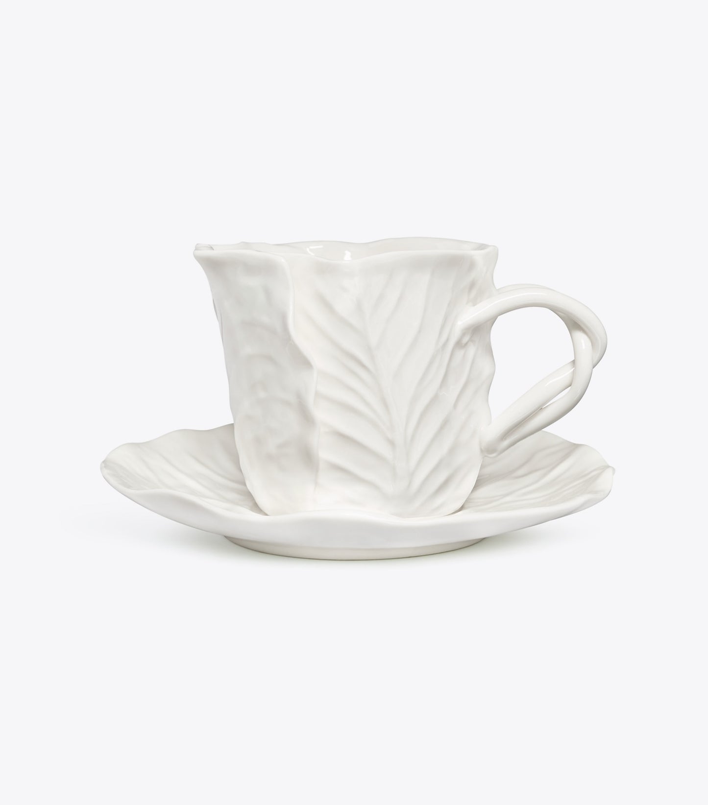 Tory Burch Lettuce Ware Cup & Saucer, Set of 2 - White