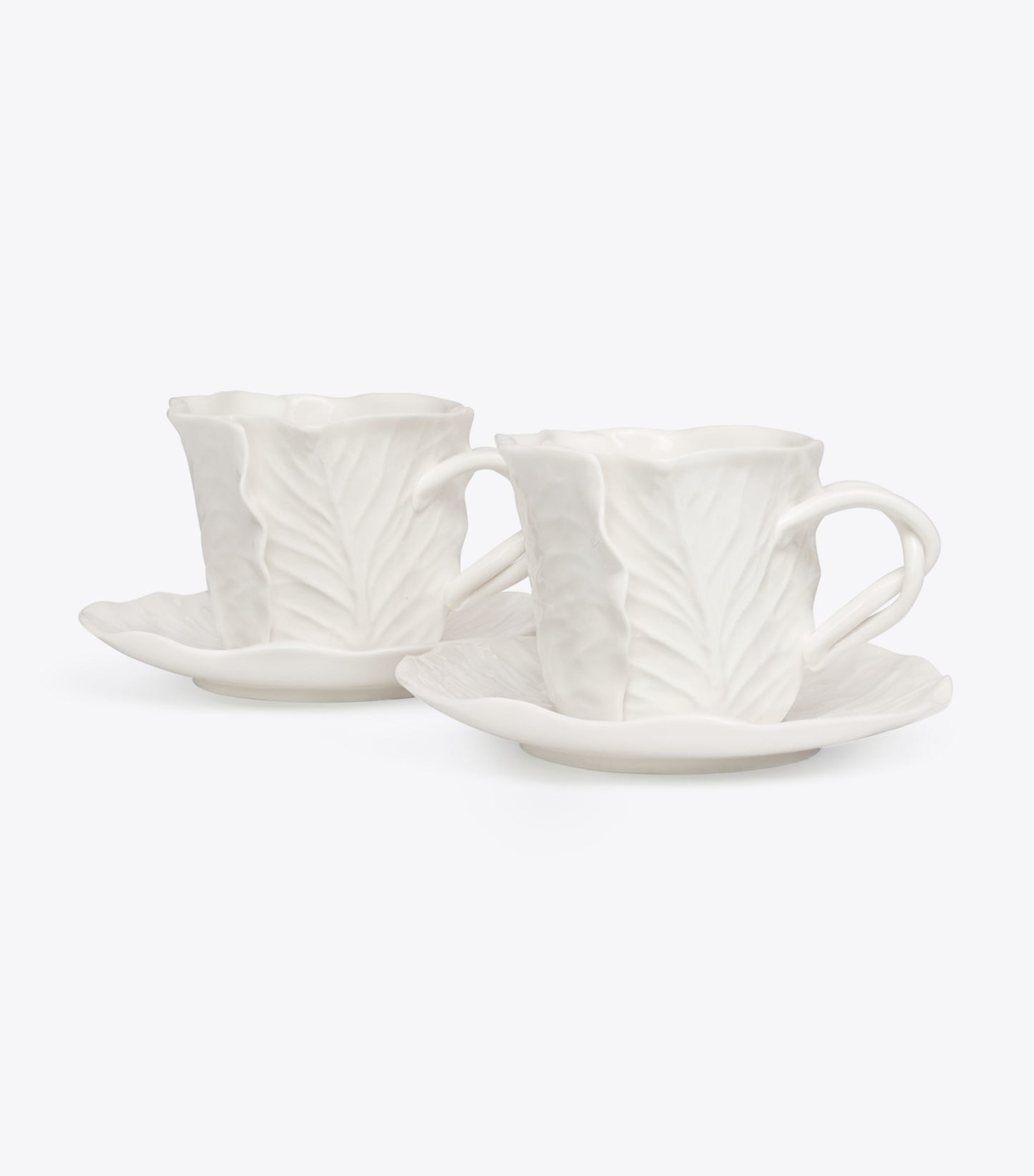 Tory Burch Lettuce Ware Cup & Saucer, Set of 2 - White