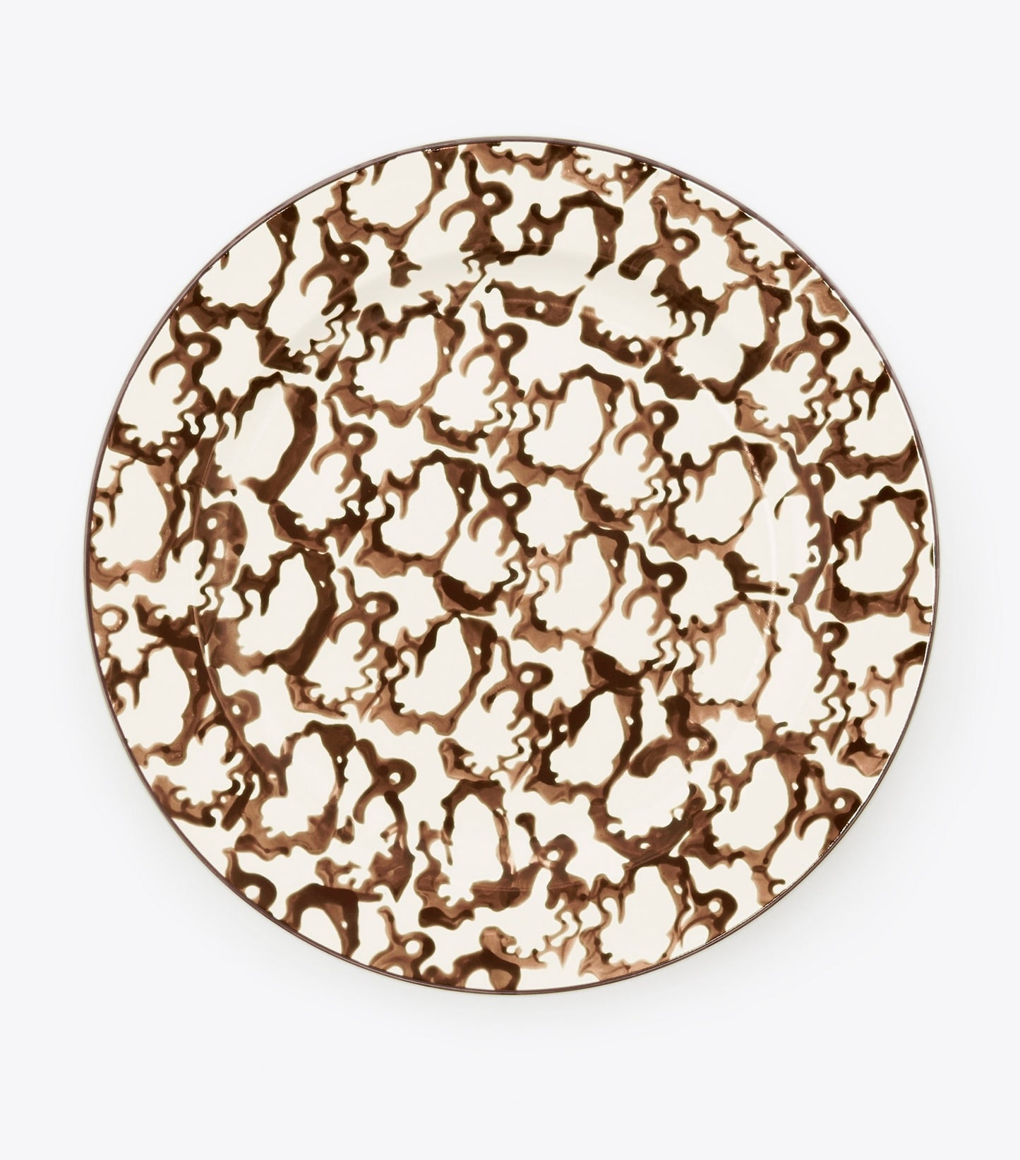 Tory Burch Spongeware Dinner Plate, Set of 2 - Brown/Smoke Ring