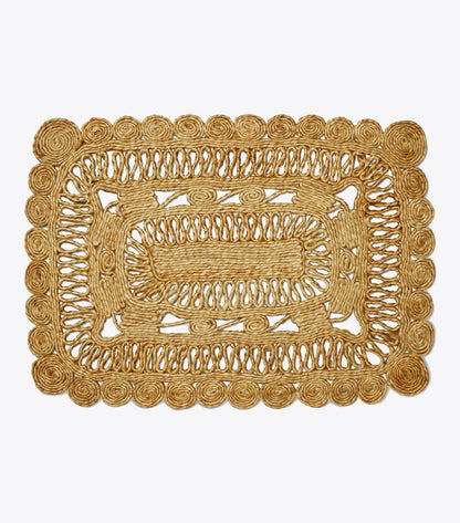 Tory Burch Rectangle Jute Placemat, Set of 4 - Natural