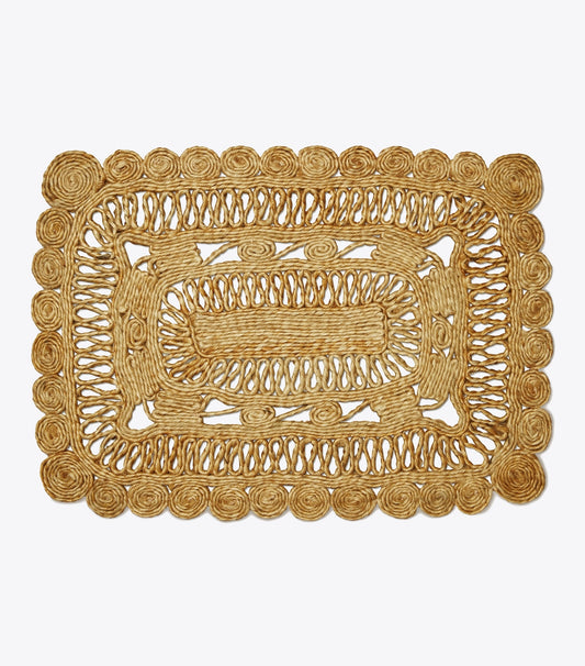 Tory Burch Rectangle Jute Placemat, Set of 4 - Natural