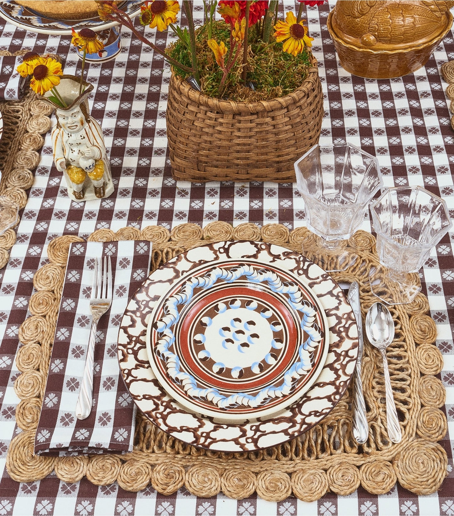 Tory Burch Rectangle Jute Placemat, Set of 4 - Natural