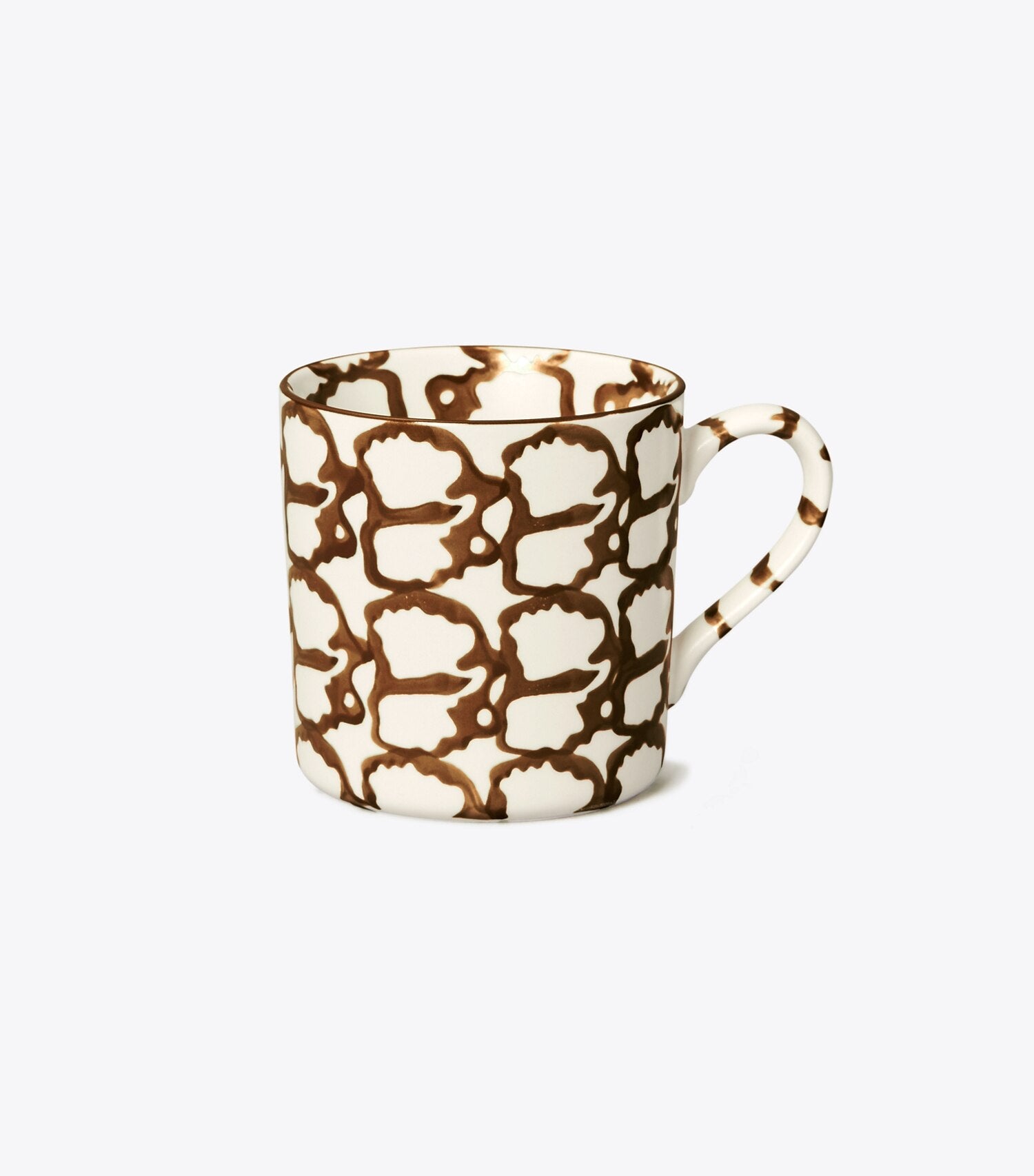 Tory Burch Spongeware Mug, Set of 4 - Brown/Smoke Ring