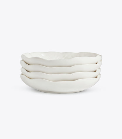 Tory Burch Lettuce Ware Canapé Plate, Set of 4 - White