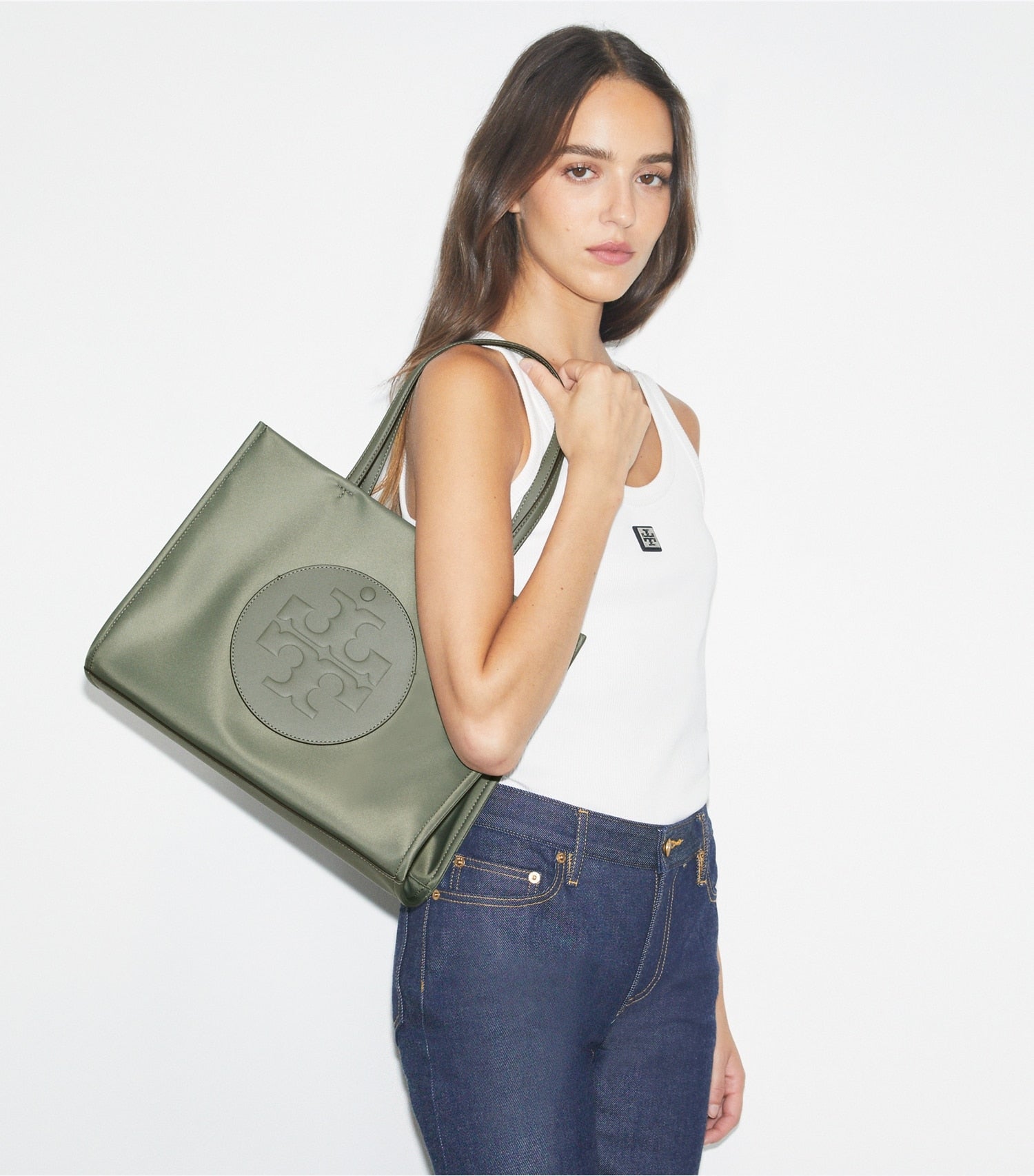 Tory Burch Small Ella Tote - Stone
