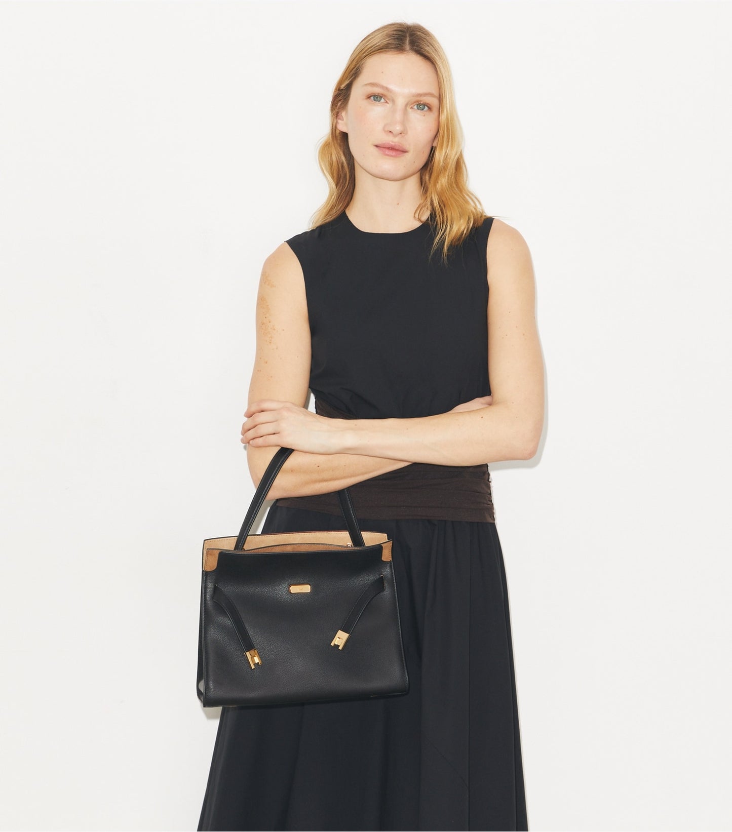 Tory Burch Small Lee Radziwill Double Bag - Black