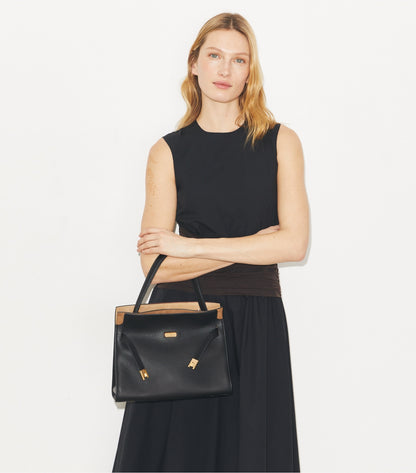 Tory Burch Small Lee Radziwill Double Bag - Black