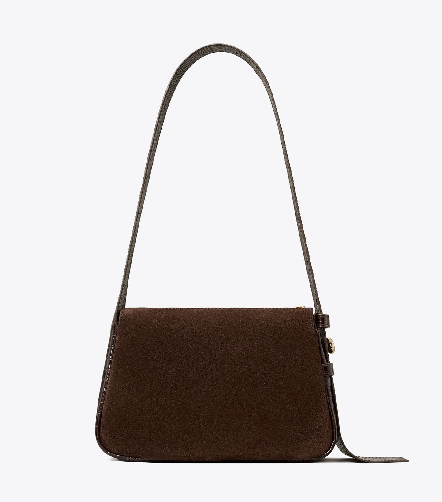 Tory Burch Small Romy Suede Shoulder Bag - Dark Cocoa