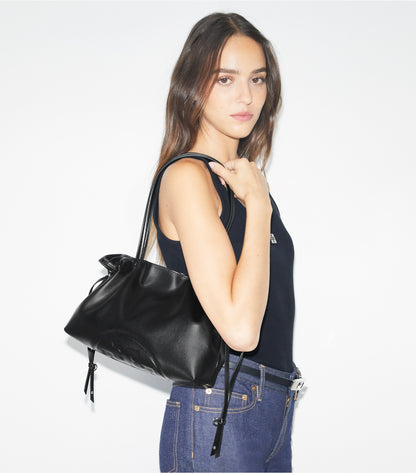Tory Burch Small Ella natuura™ Drawstring Tote - Black