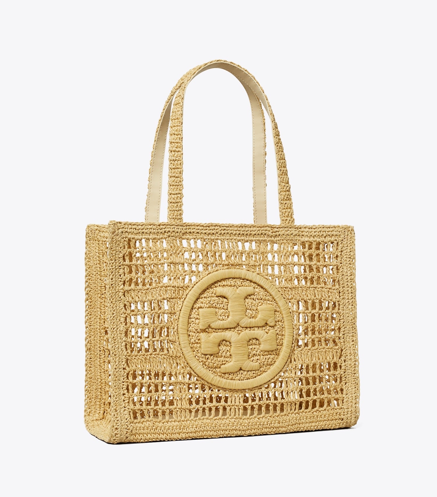 Tory Burch Small Ella Hand-Crocheted Tote - Natural