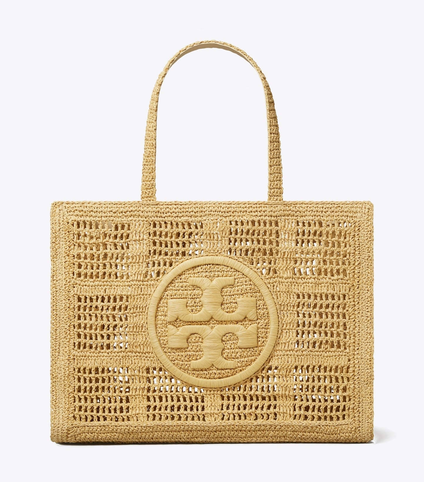 Tory Burch Large Ella Hand-Crocheted Tote - Natural