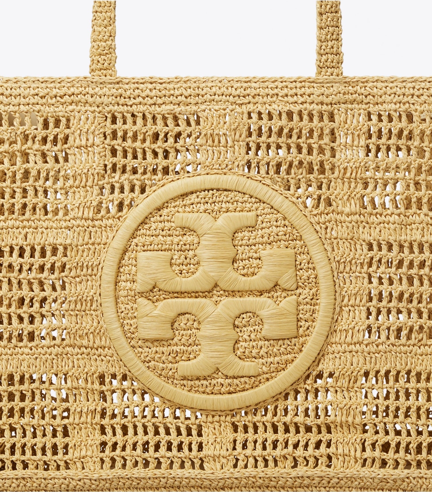 Tory Burch Large Ella Hand-Crocheted Tote - Natural