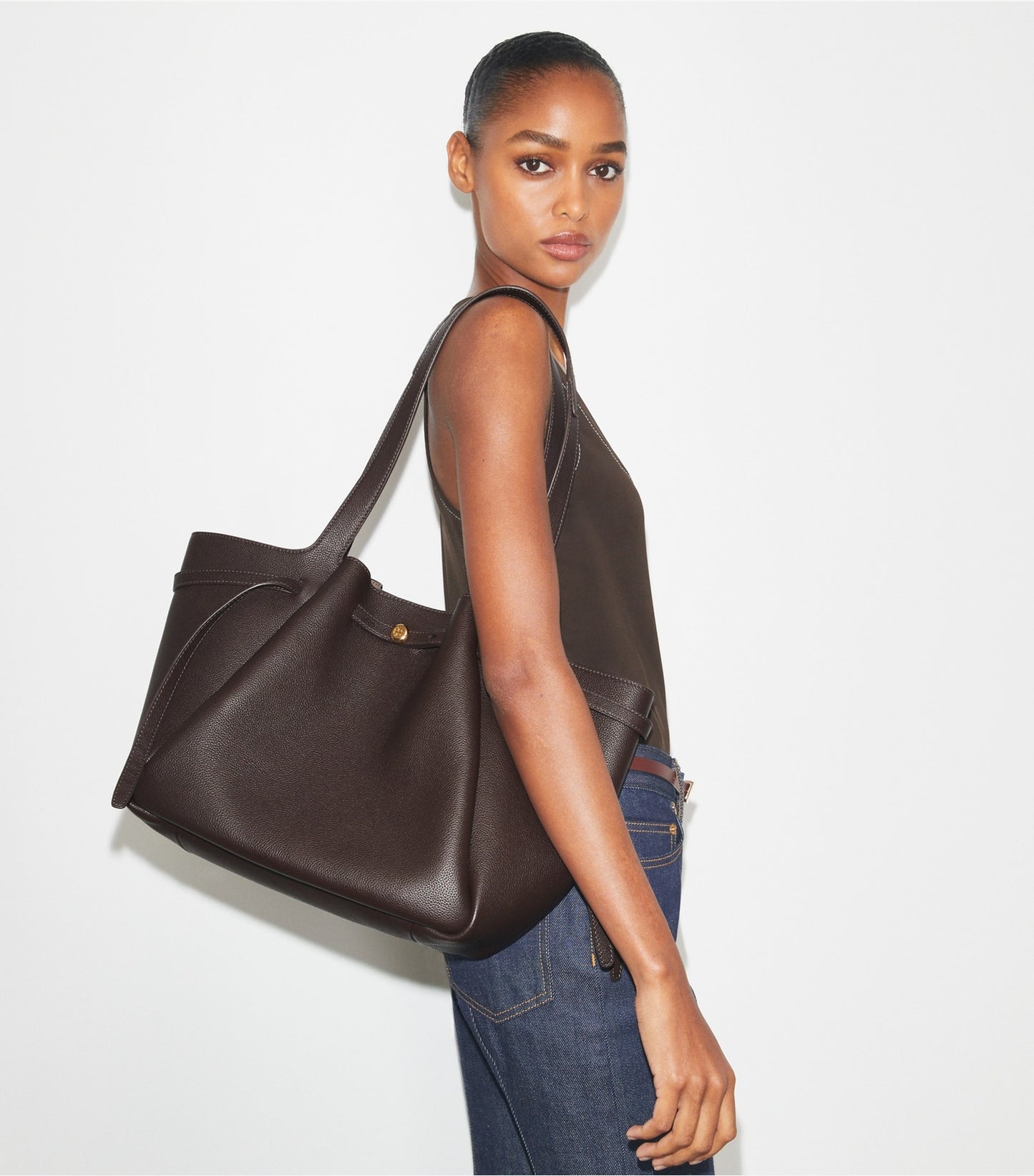 Tory Burch Romy Tote - Deep Brown