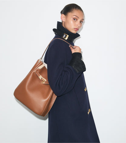 Tory Burch Lee Radziwill Bucket Bag - Aged Tan