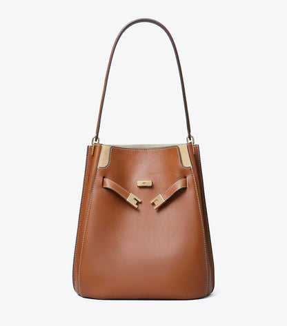 Tory Burch Lee Radziwill Bucket Bag - Aged Tan