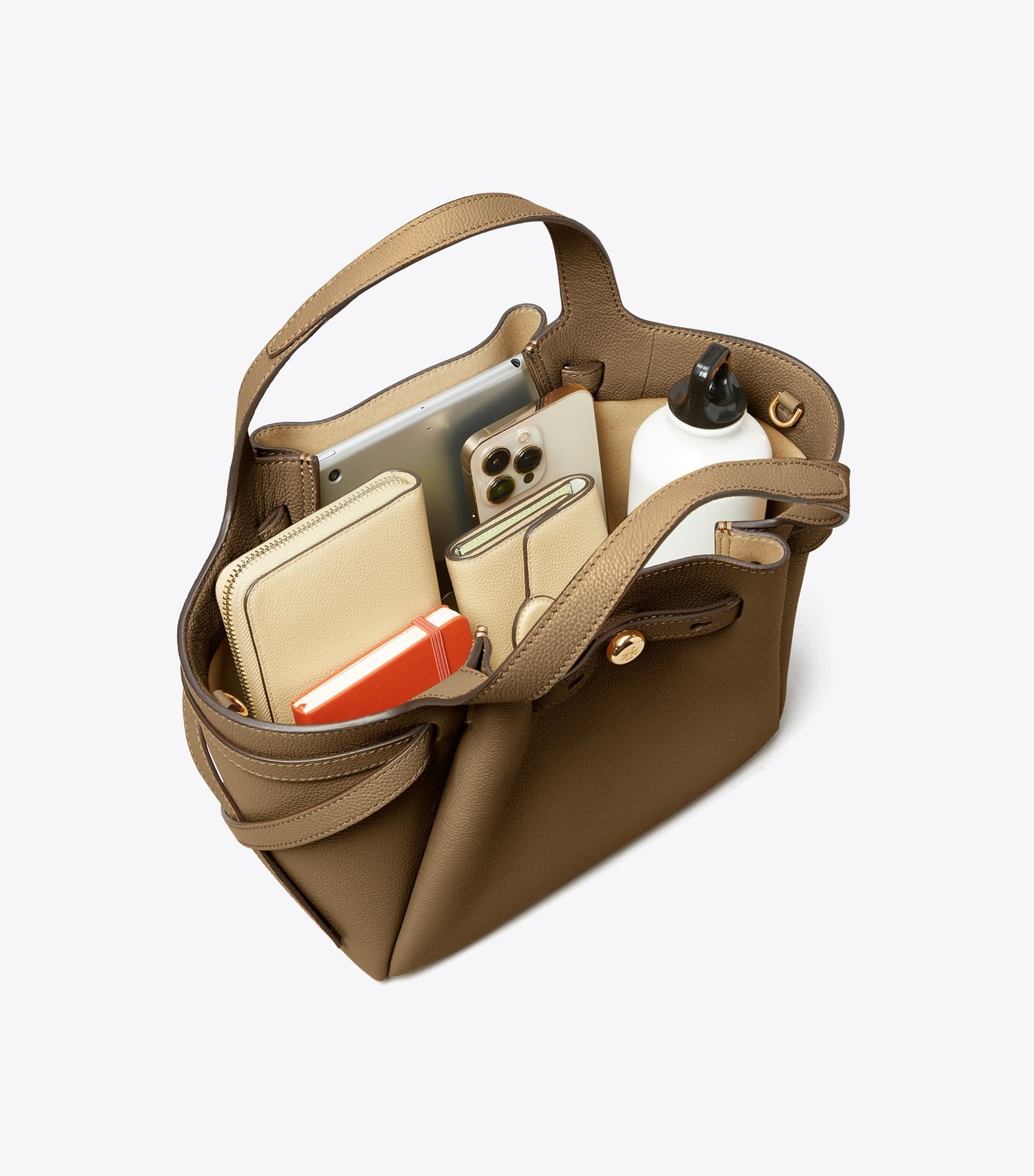 Tory Burch Small Leather Tote - Wild Mushroom