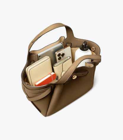 Tory Burch Small Leather Tote - Wild Mushroom