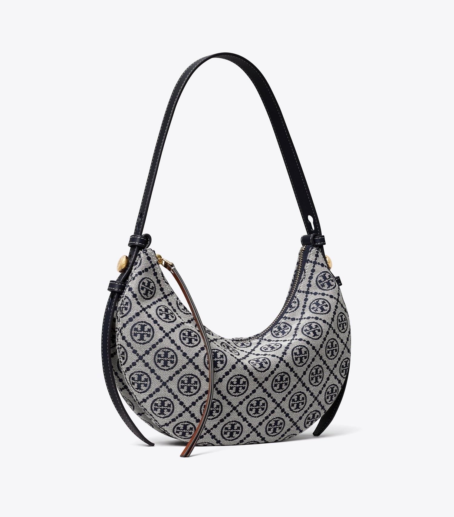 Tory Burch T Monogram Romy Half Moon Bag - Tory Navy