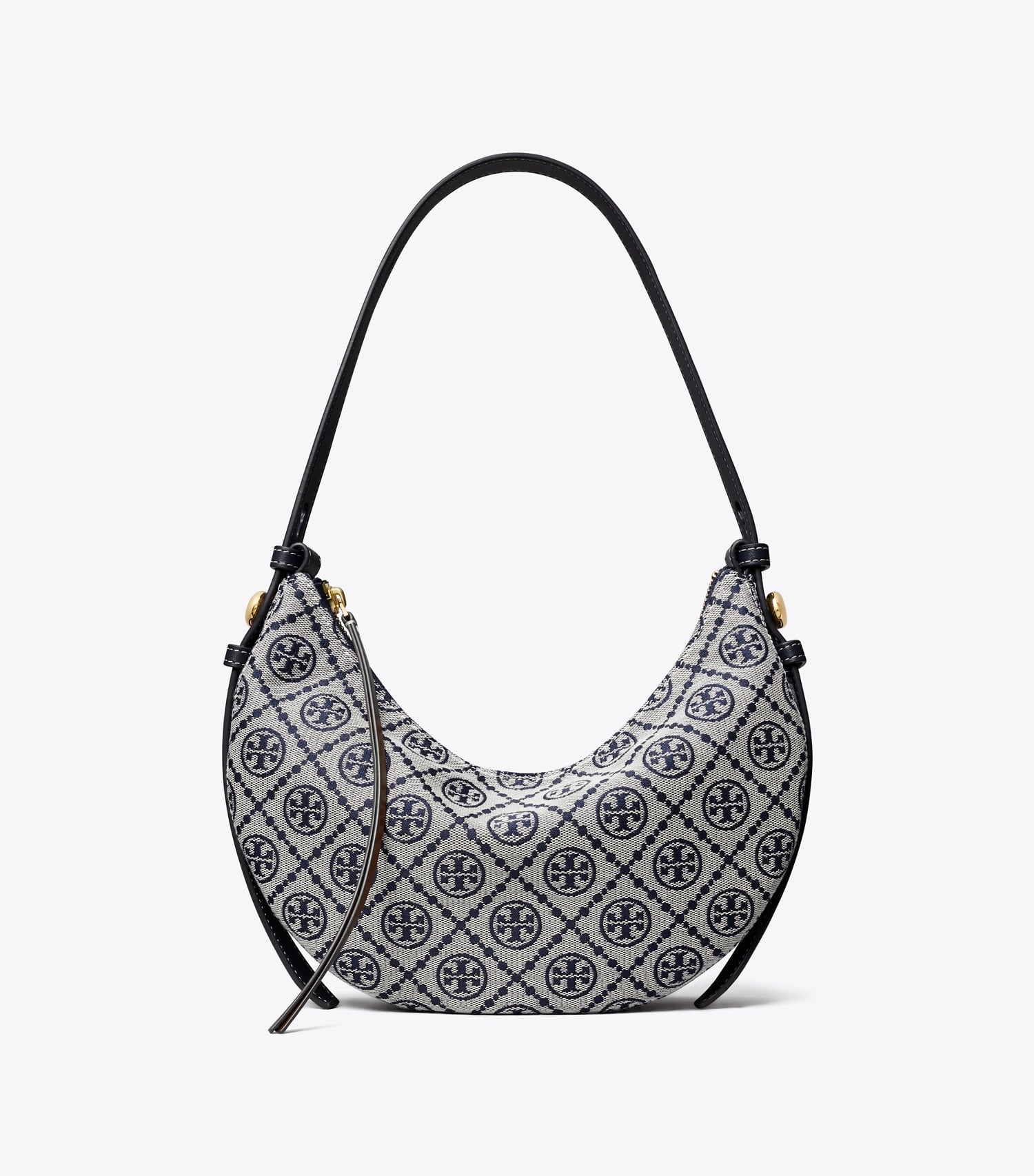 Tory Burch T Monogram Romy Half Moon Bag - Tory Navy