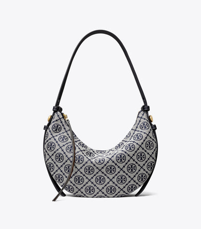 Tory Burch T Monogram Romy Half Moon Bag - Tory Navy