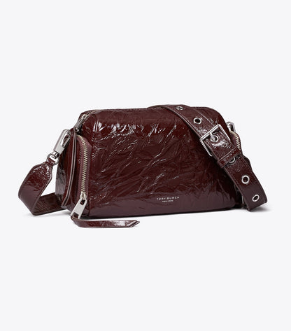 Tory Burch Perry Patent Voyager Crossbody Bag - Albarossa