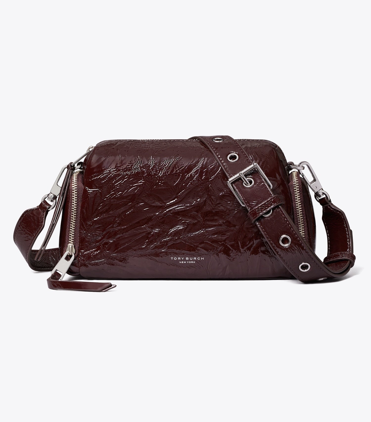 Tory Burch Perry Patent Voyager Crossbody Bag - Albarossa